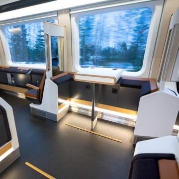 Nový interiér letištního expres vlaku, zdroj: DOGA